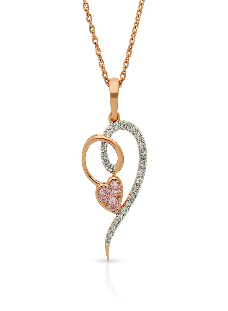Malabar Gold and Diamonds 18 Karat 750 Purity Mine Diamond Pendant MPRGHTH039PN1 - Image 1